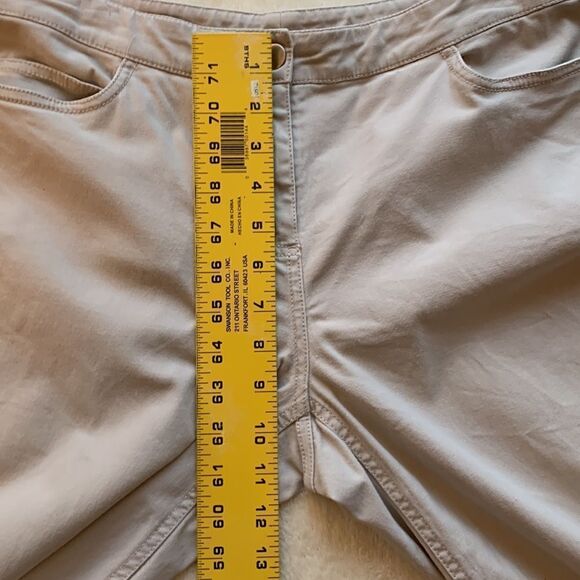 Eileen Fisher High Rise Khaki Wide Leg Dress Pant Trouser, Size Large - Picture 8 of 10